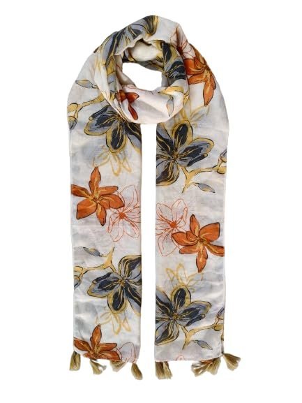 41TnoOGt1XL.jpg Women’s Polyester Scarf 50x180 cm Lightweight Printed Stole Wrinkle Free Soft Dupatta for Daily Wear - Image 1