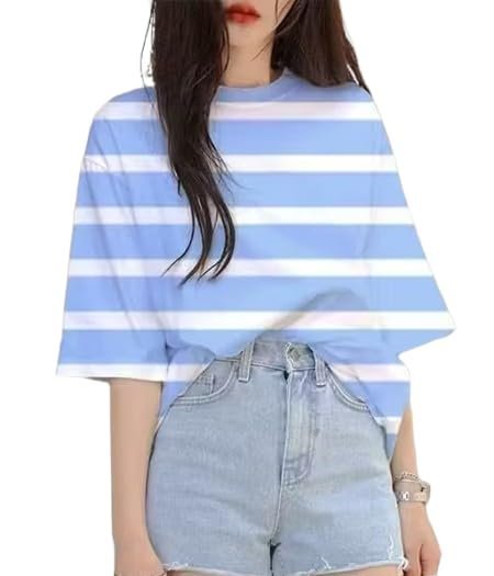 41alntc8jVL.jpg Printed T-Shirt for Women - Image 1