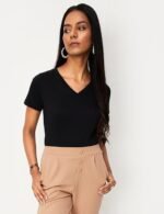 Women's Cotton Solid Regular Fit T-Shirt