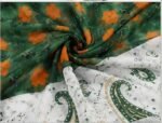Green Floral and Paisley Print Lightweight Women's Scarf, Soft Fabric, Casual and regular Wear Stole - Image 2