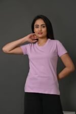 Cotton Solid Round Neck T Shirt - Image 4