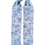 Fashage Women's Printed Cotton Blend Scarf with Tassels | Soft Lightweight Stole