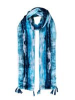 Fashage Women's Printed Cotton Blend Scarf with Tassels | Soft Lightweight Stole