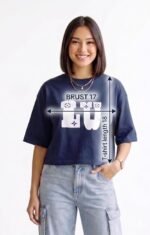Women's Graphic Print Crop T-Shirt - Image 2