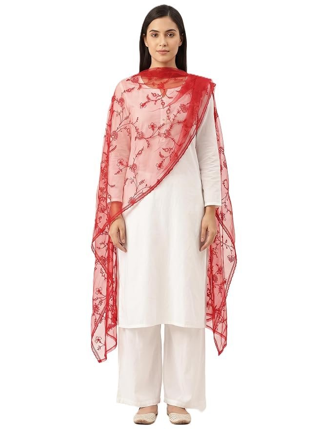 71cWeNGaPWL._SY879_.jpg Dupatta For Women Embroidery designer dupatta ari work party wear - Image 1