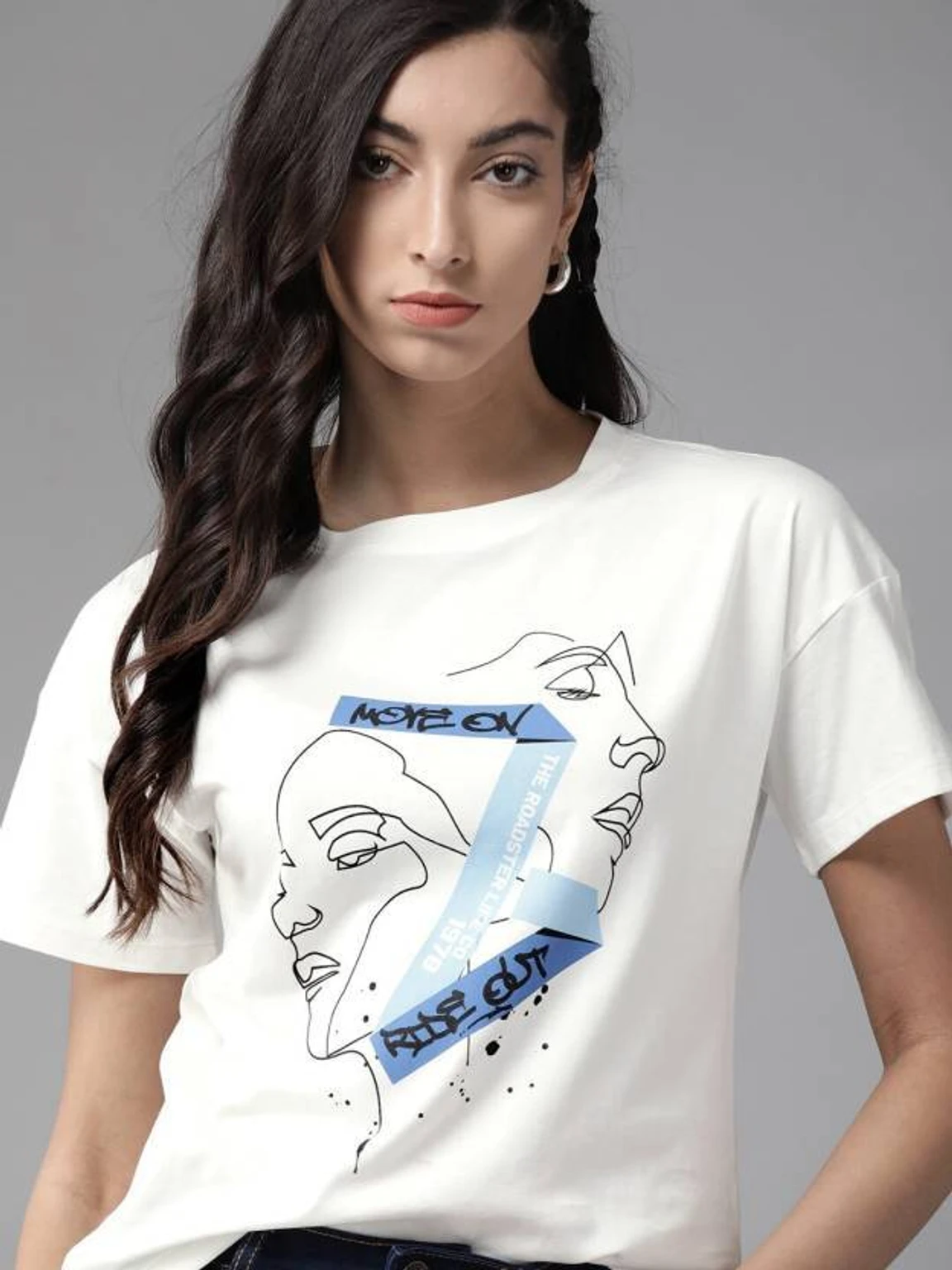l-mw-2304-patche-original-imagntvhadjh949q.webp Women Printed Round Neck Pure Cotton White T-Shirt - Image 1